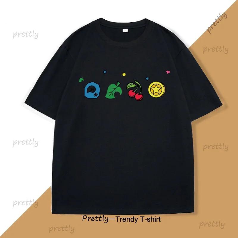 Fashion Women T-Shirt Animal-Crossing T-Shirt Men Women Gamer Graphic S чёрный