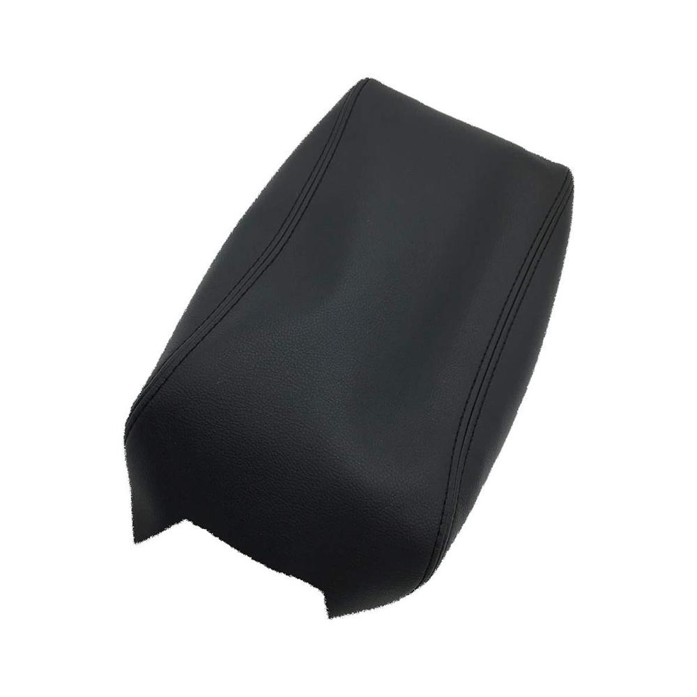 Leather Center Console Lid Armrest Cover Trim Black For Toyota Camry 2012-2017