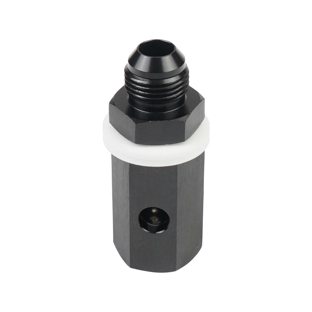 8AN Male Fuel Cell Tank Vent Valve Prevent Fuel Leakage Aluminum+Stainless Steel