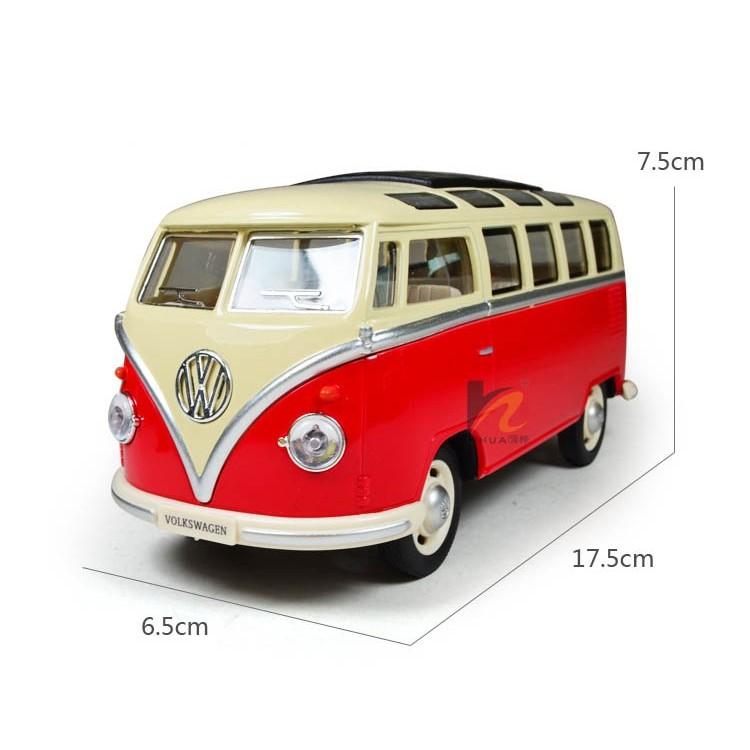 Model de mașină Volkswagen T1 Bus 1:32 Modele de Mașini Turnate Sub Presiune din Aliaj cu Tracțiune Mecanică Jucărie pentru Copii