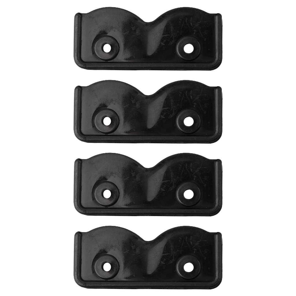 4pcs Plastic Tent Replacement Connector Spare Support Rectangular Bracket Black Garden Awning Connection Holder