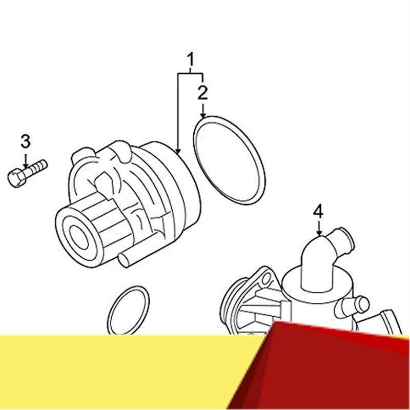 Thermostat Housing Cooling System Outlet Pipe Housing Thermostat Assembly 03L121111AC For Skoda  A3/S3 Passat CC Parts-M53K