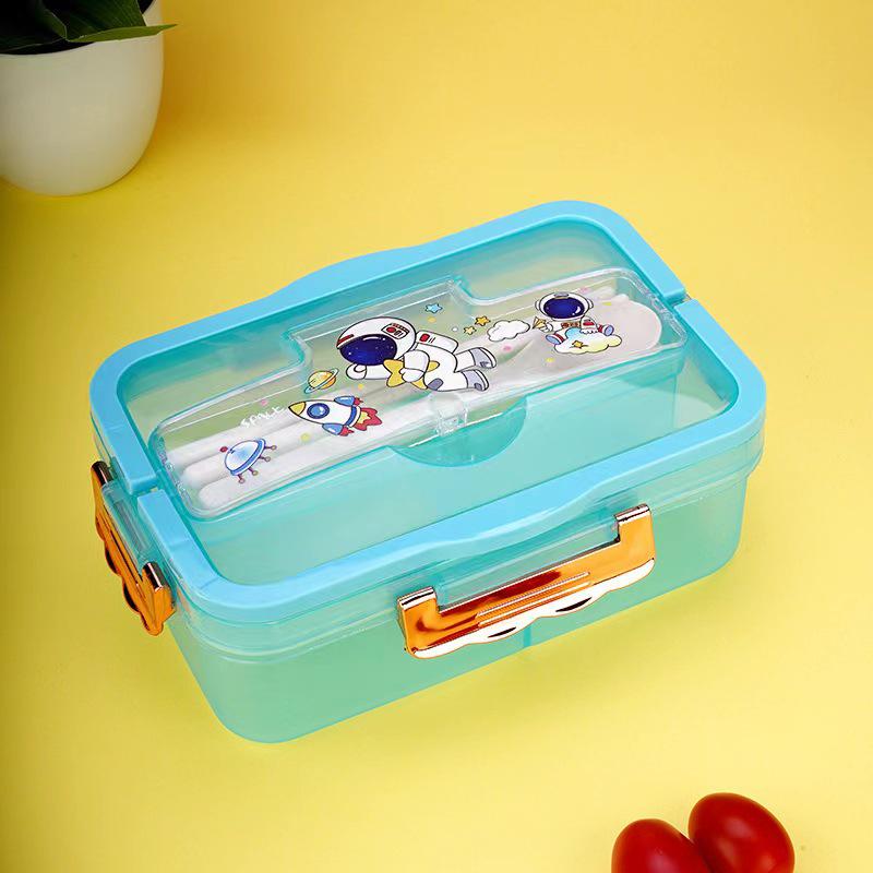 Wheat Straw Insulated Microwave-Safe Bento Lunch Box for Office & Students