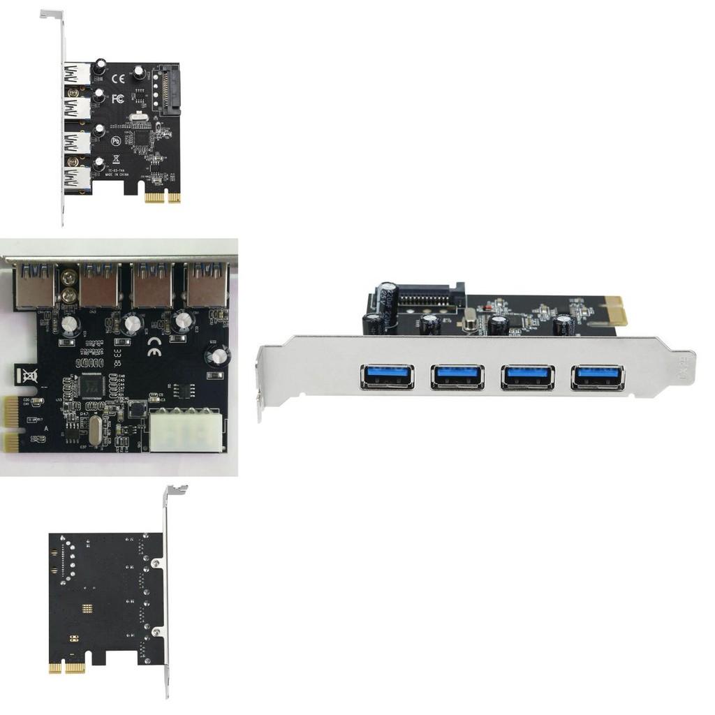 Pcie Usb30 Expansion Card With Four Ports For Desktop Computer Data Transfer