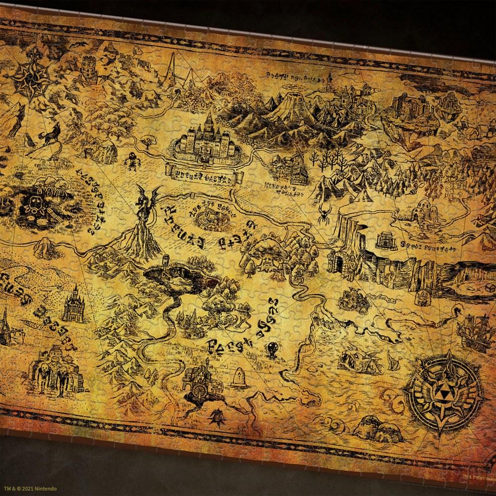 Nintendo The Legend of Zelda Hyrule Map 1,000-Piece Jigsaw Puzzle Stylized Hyrule Map Collector's Nintendo Official Licensed Product