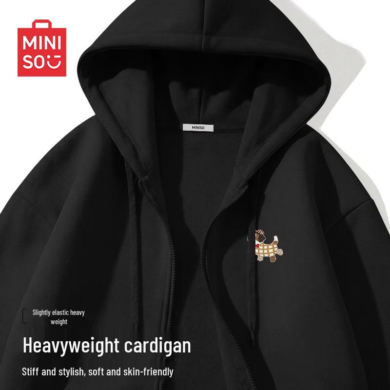 MINISO Men's Casual Heavyweight Hooded Cardigan