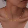 Necklace for Gold Stainless Simple Ball Casual Birthday Gift [Deelfel] Women, Beads, Chain, Steel, Design, Accessory,