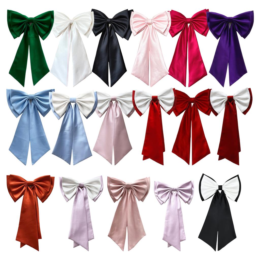 Elegant Satin Wedding Dress Bowknot Lightweight Detachable Bow Waist Decoration for Stage Performance and Cosplay