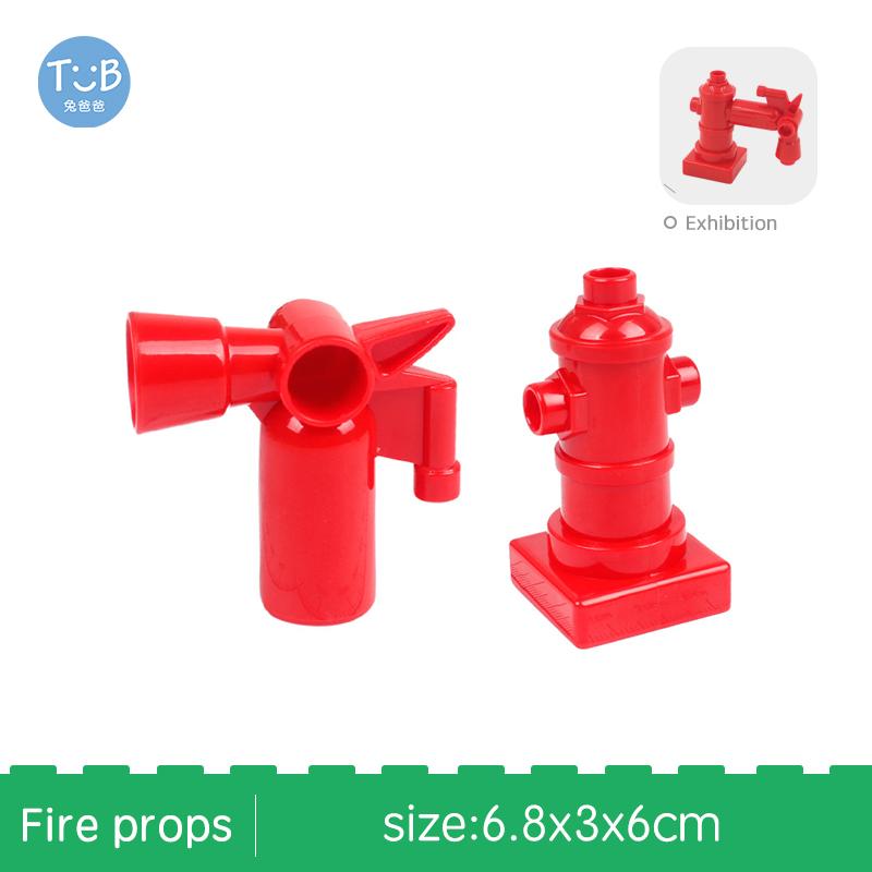 Big Size Block Bricks Train Tracks  Traffic Stop Lights Straight Duploes Black Accessories Diy Hot Toys For Children Baby Gift