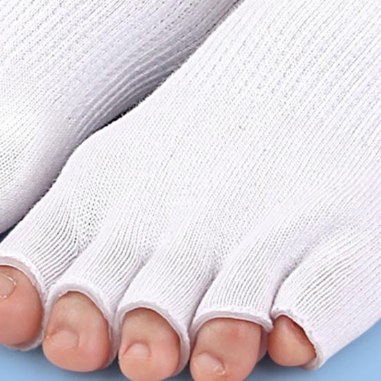 1 Pair Half Palm Gel Five-toe Socks Women Invisible Non-Slip