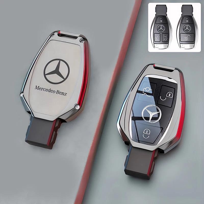 OFK3   Car Zinc Alloy Key Case Bag Metal Key Shell For Mercedes-Benz A B C E G S V Class GLA GLC GLE GLK Vito Sprinter SL SLK Viano ML