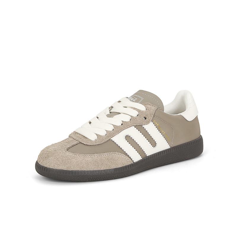 [] Art Academy freshman~ retro soft leather color matching sports and leisure shoes for women