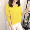 Autumn Korean Cartoon Bottoming Tops - Women's Long-Sleeved T-Shirts In Solid Colors