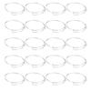 20PCS Stainless Steel AntiRust Expandable Bangle Adjustable DIY Handmade Silver Bracelet