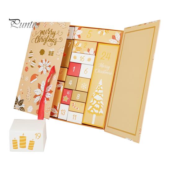 

Рождественский адвент-календарь, набор пустых коробок 2024, календарь обратного отсчета «сделай сам», заполняемые коробки на 24 дня, заполните свой собственный адвент-календарь коробками A золотистый