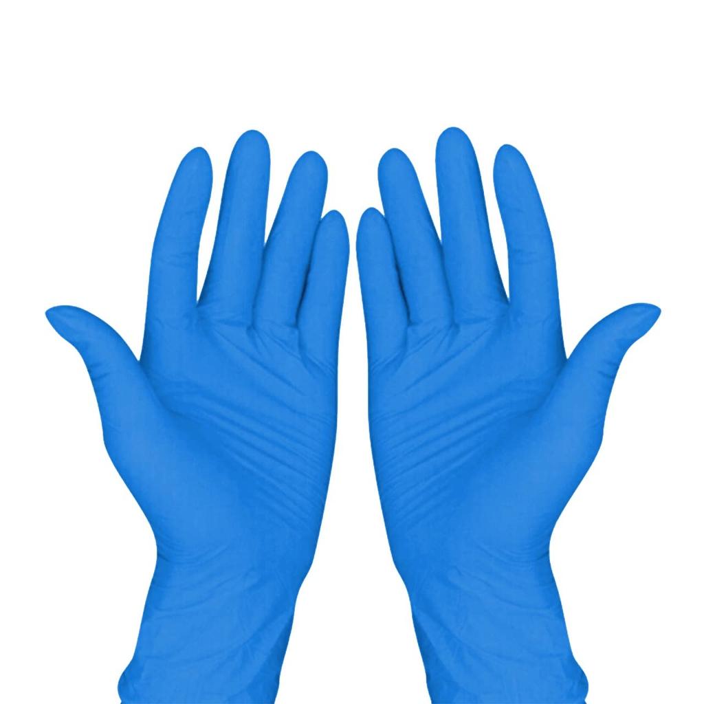 Saferan Nitrile Disposable Size Small Thick Box of Nitrile Latex Powder-Free Gloves, (Approx. 83-92mm Wide), Approx. 0.10mm (Fingertips), Blue, 100,
