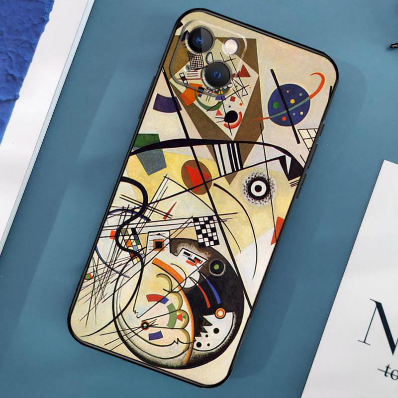 Wassily Kandinsky Abstraktní pouzdro na telefon pro iPhone 15 13 12 11 14 Pro Max Mini X XR XS MAX SE 2020 7 8 Plus Zadní kryt