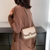 Korean Style PU Leather Shoulder Bag Square Women Underarm Bag Simple Crossbody Bag  Outdoor