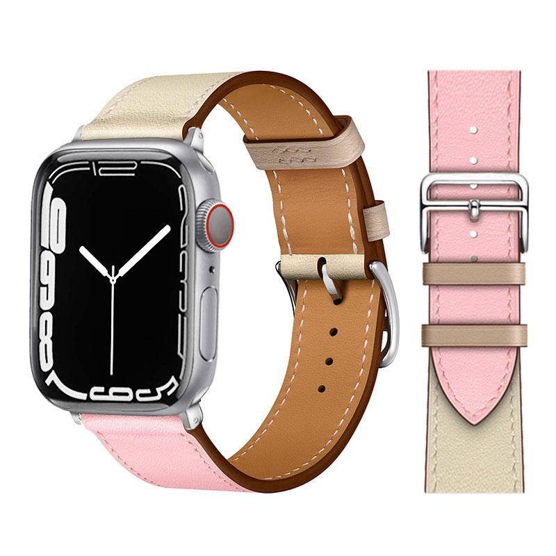 Leather Watch Straps for Watch band 46mm 44mm 49mm 45mm 42mm 40mm 38/41mm bracelet iWatch series 10-Ultra 9-8-7-6-5-4-3-SE