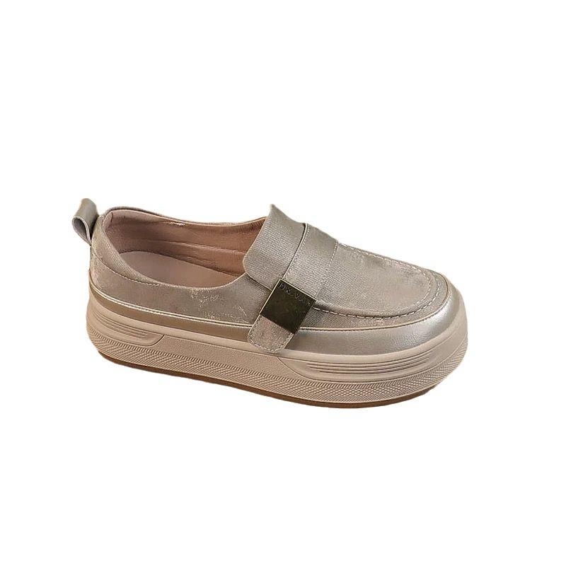 Jednoduché boty Podzim Velká velikost Módní Retro Ležérní Sportovní Zvyšující Panenka Deskové boty Vlna