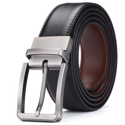 Men'S Leather Belt, Men'S Business Double-Sided Pin Buckle Belt, Casual Leather Belt, Cowhide Belt.