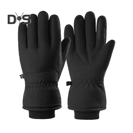 

Зимние термоперчатки для женщин и мужчин, теплые ветрозащитные перчатки для активного отдыха с сенсорными пальцами для холодной погоды, катания на лыжах, бега, велоспорта чёрный