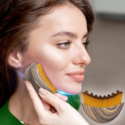 Brocha Contorno Facial Linfático Barbilla Mandíbula Esculpido Masajeador Drenaje Linfático Brocha Ergonómica Alivio Fatiga Cuidado Facial Exfoliante