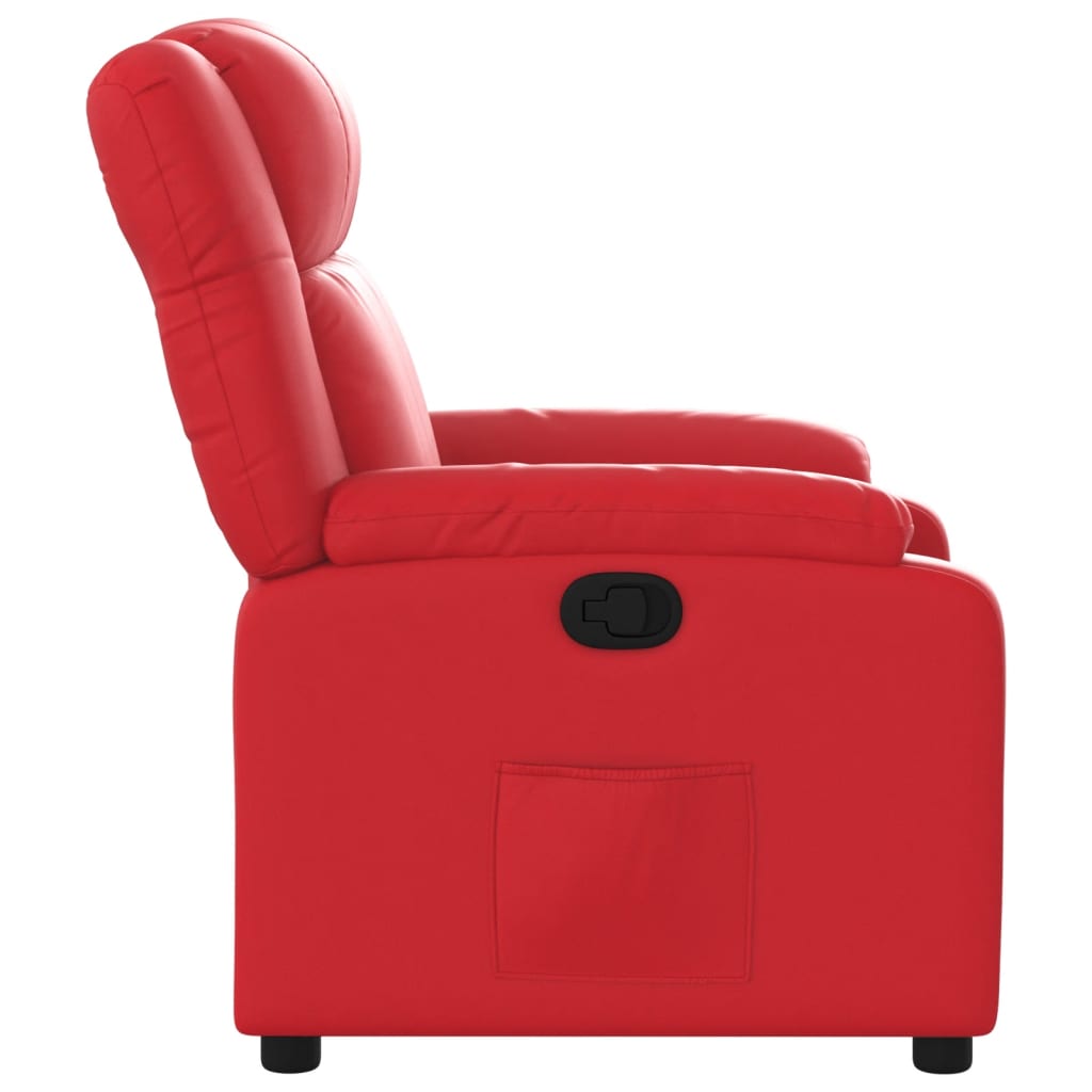 Relax Chair In Red Synthetic Leather