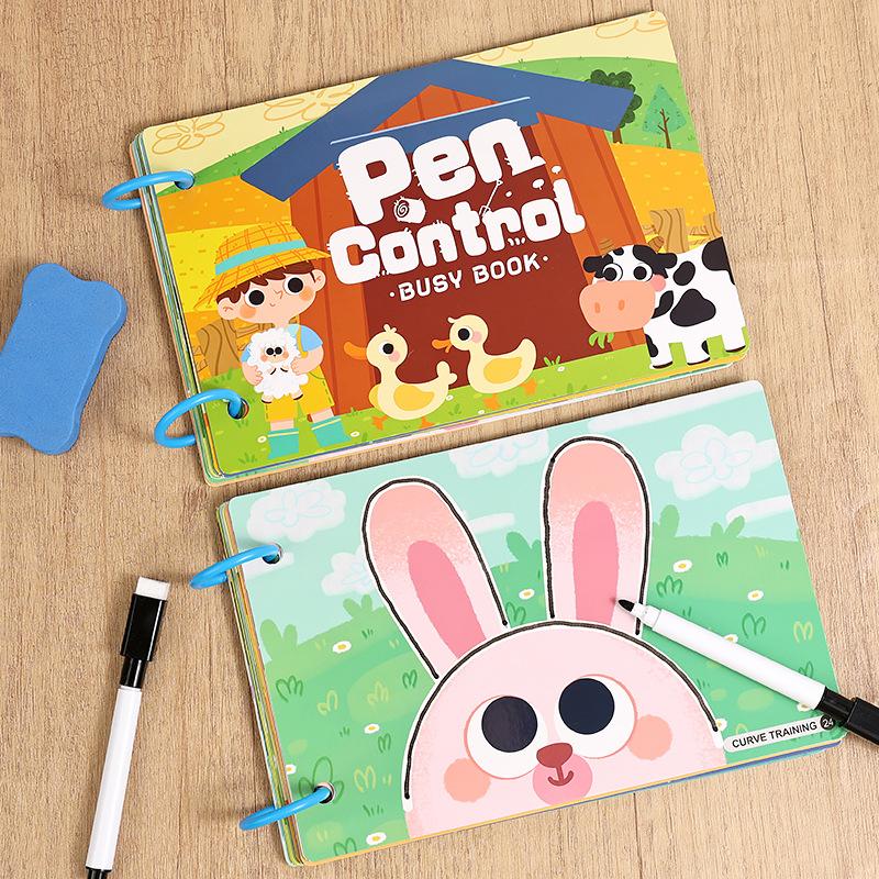 Montessori Reusable Scene Sticker Books for Kids DIY Cartoon Learning Toy