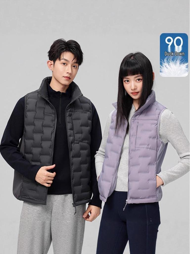 Unisex High-End Lightweight Down Vest, Outdoor Sports, 90% White Duck Down Jacket.