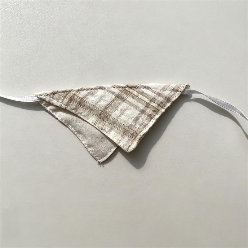 Baby Doll Triangle Scarf and Bib - Plaid/Solid Color Options