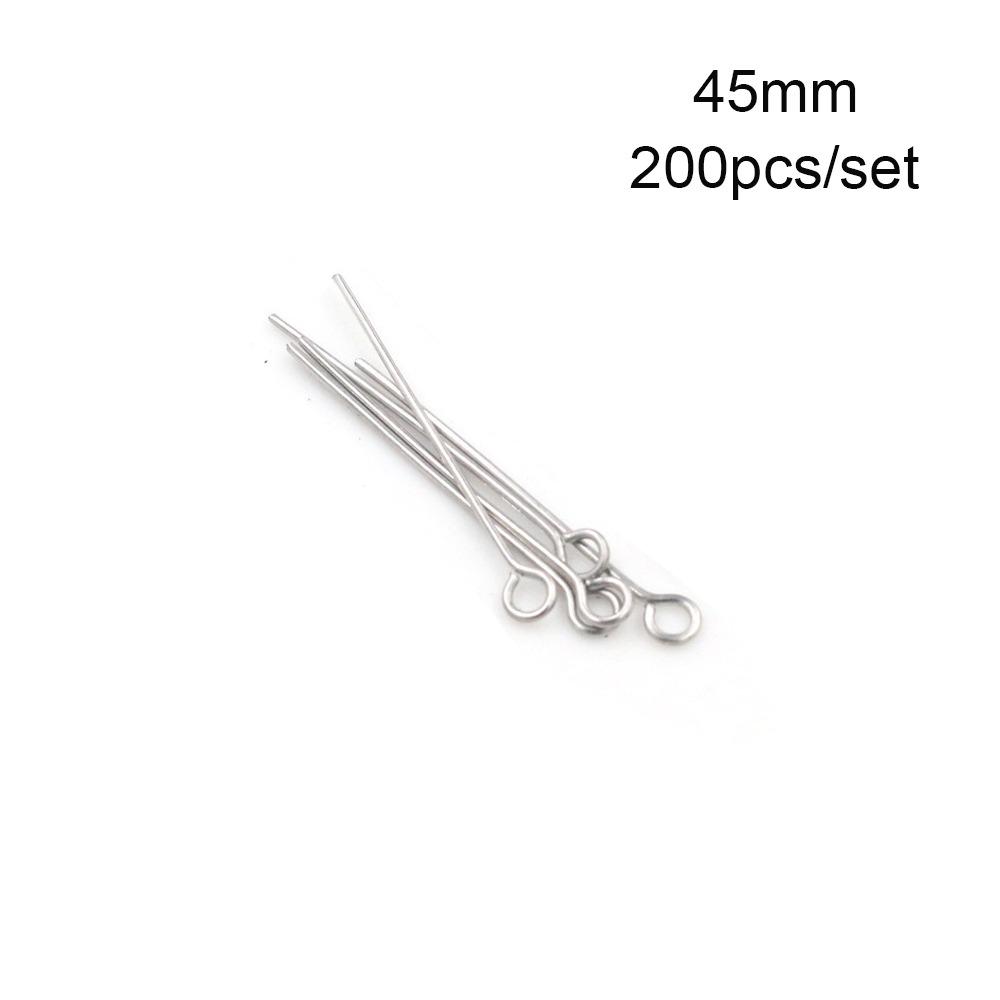 200Pcs/set Useful Metal Eye Pins Mini 35-70mm Beading Needles DIY Craft Head Pins Bracelet Jewelry Making