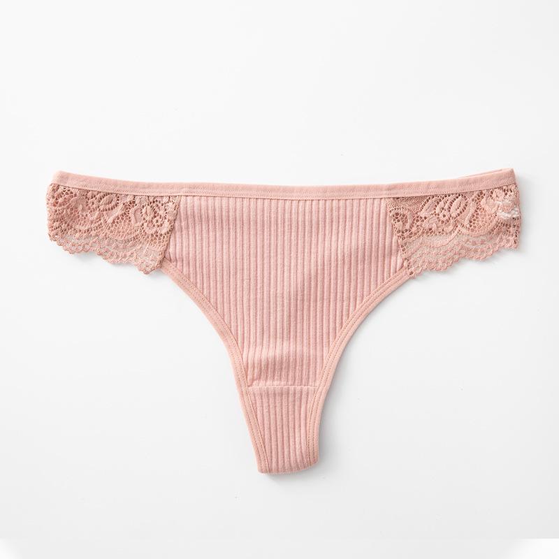 Women's Lace Low-Rise Cotton Thongs - Sexy and Stylish