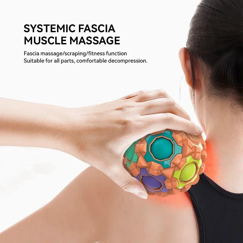 Children’s Thinking Training Sensory Toy - Rainbow Ball Puzzle Magic Cube Antistress Fidget Tool for Adult Decompression Massage