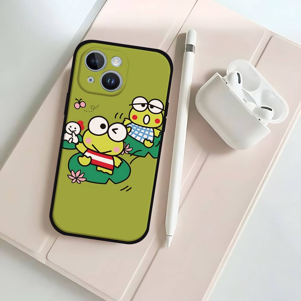 Kero Green K-Keroppis Black Phone Case That Fits For IPhone 17,16,15,11,13,14 Pro Max,Plus,X,Xr,Xs Max,13Mini iphone11ProMax
