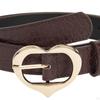 Belt, PU Leather Heart Buckle, Retro-single Girdle, Stylish Waistband, Decorative Belt for