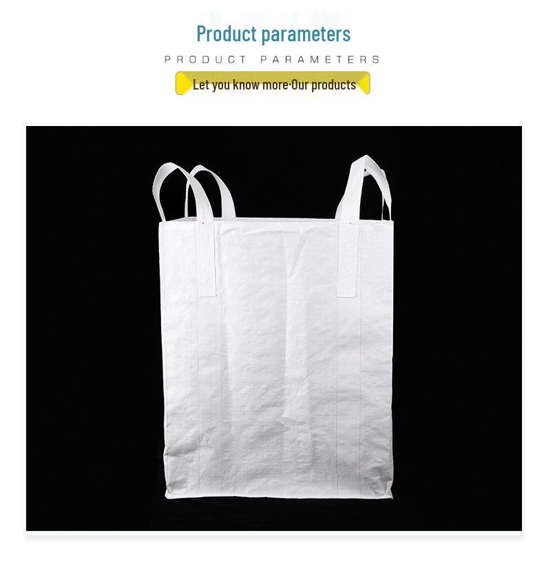 White Industrial Ton Bag, Four Loops, No Bottom Support, High Load Capacity, Available In 1 Ton and 2 Ton Sizes