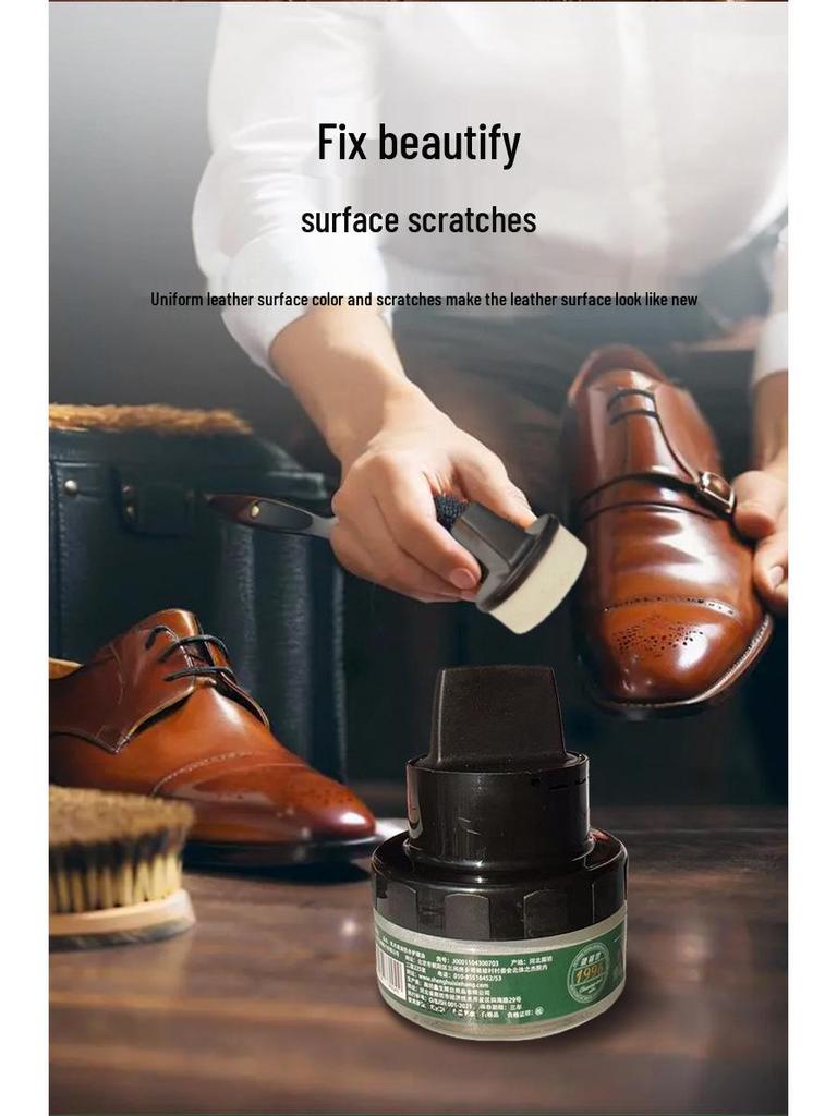 Universal Leather Care: Black Genuine Leather Polish with Nourishing Lanolin.