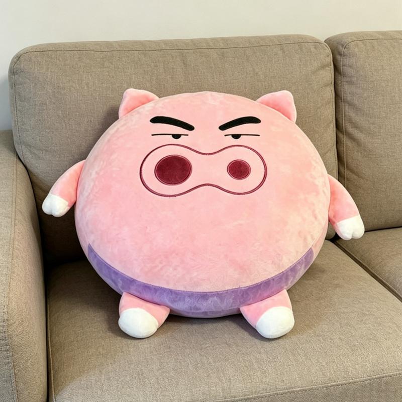 Cartoon Dik Roze Varken Pluche Kussen, Boos Wenkbrauw Rond Varken Knuffelpop, Zacht Pluizig Kussen Decoratie Voor Bank Bed Rugzak 10cm