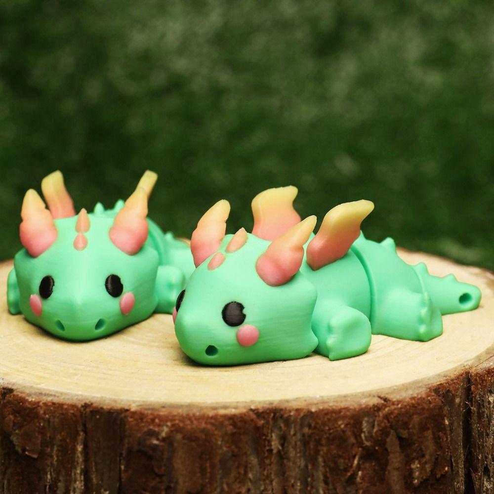 Joint Movable Simulation Dinosaur Model Swinging Pet 3D Printing Toys  Desktop Decor