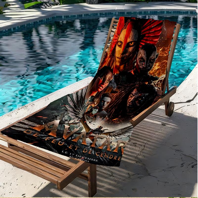 Avatar Print Beach Towel, Versatile Lightweight Absorbent Beach Towel for Pool Surf Yoga Bathroom, Perfect Birthday Holiday Gift