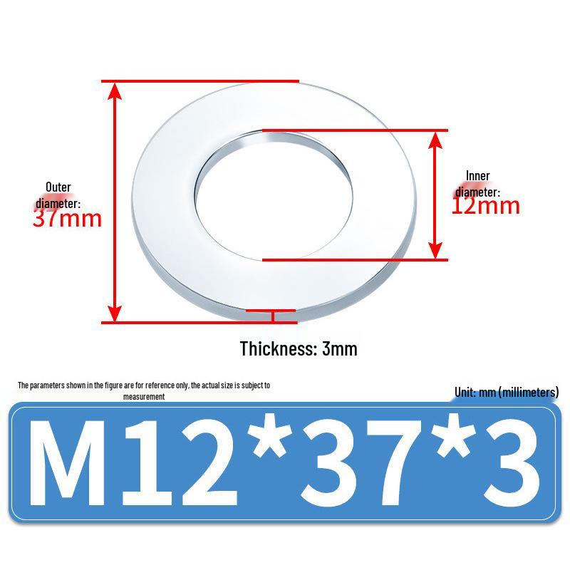 Extra Large Galvanized Metal Flat Washers - Sizes M1.6 to M14