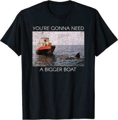 Jaws Screenshot Du wirst ein größeres Boot brauchen 100% Baumwolle T-Shirt Herren T-Shirts Oberteil