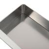 2Pcs Rectangular Metal Tin Box with Lid Silver Tinplate Storage Container for Cookies Snacks Candy Jewelry Cake Wedding Party