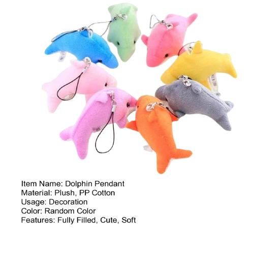 7,5cm Delfin Plüsch Anhänger 3D Augen Niedliche Tierpuppe Plüschtier Hängende Dekoration Weiches Stofftier Meeresbewohner Plüschpuppe Rucksack Anhänger Kinder Mädchen Geschenk