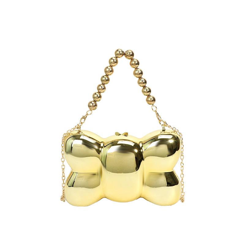 Acrylic bag women's 2025 new European and American fashion bow niche versatile chain messenger box bag