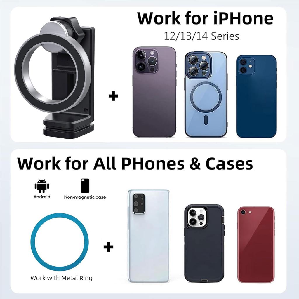 Magnetic Cell Phone Holder Airplane Travel Essentials Phone Holder Desktop Cell Phone Holder Tray Table Universal Phone Holder