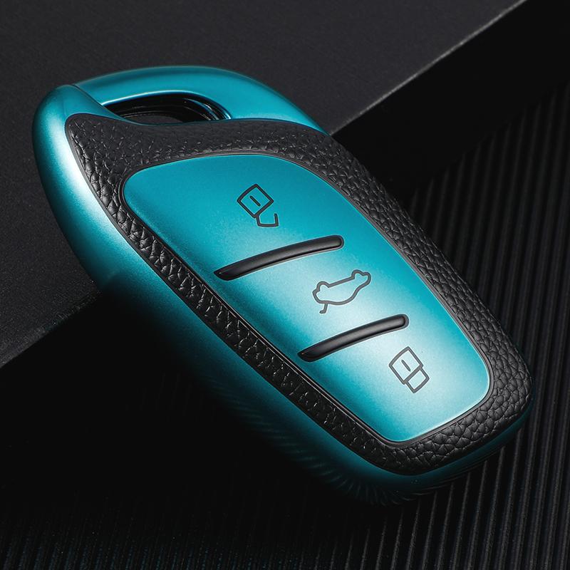 TPU Couro Carro Inteligente Chave Capa Case Holder Bolsa Chaveiro para Roewe RX5 I5 I6 RX3 RX8 ERX5 para MG ZS EV MG6 EZS Protetor