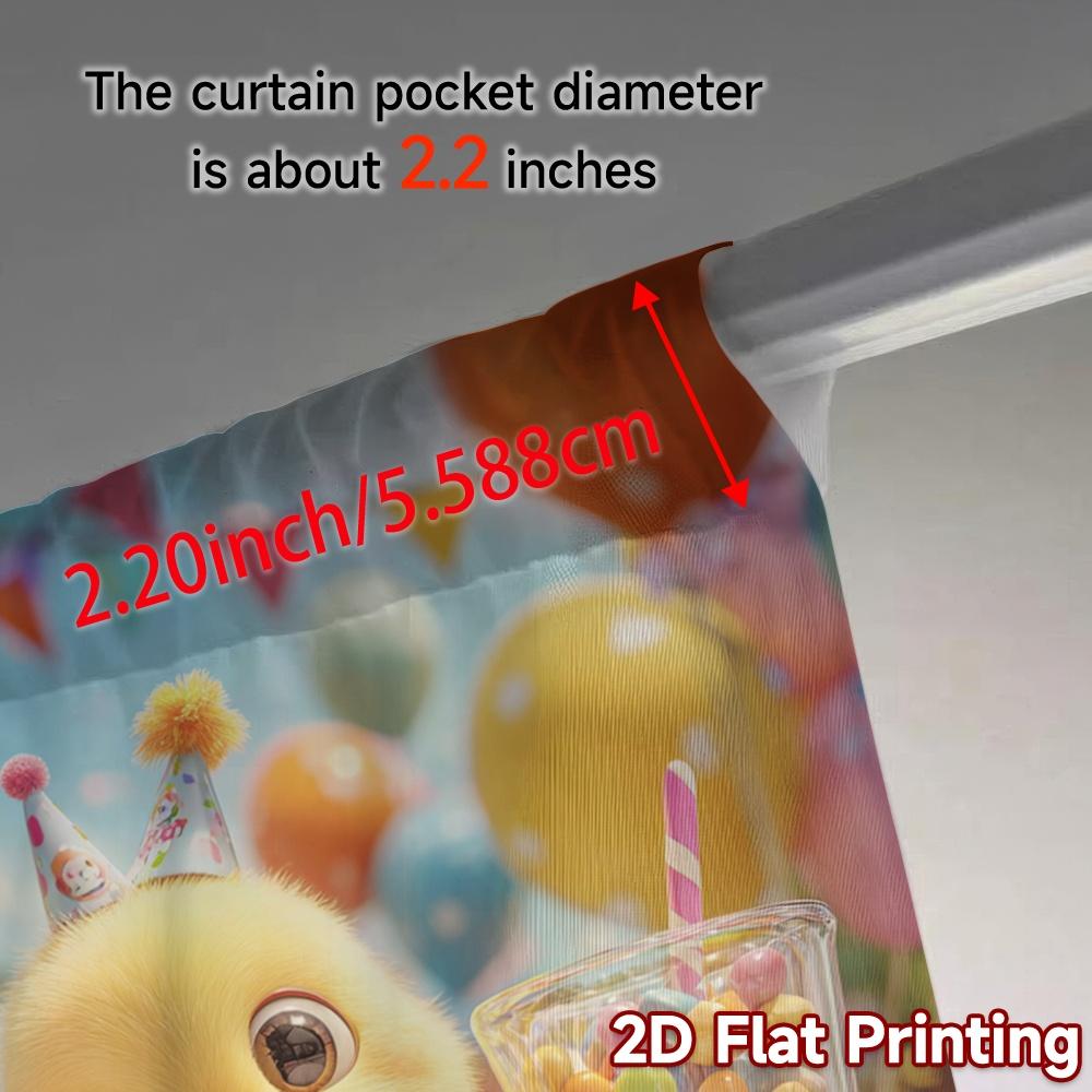 2pcs, 2D FLAT PRINTING Curtains (Without Rod) ChickParty Minimalist Modern Curtains Versatile 100% Polyester Curtains