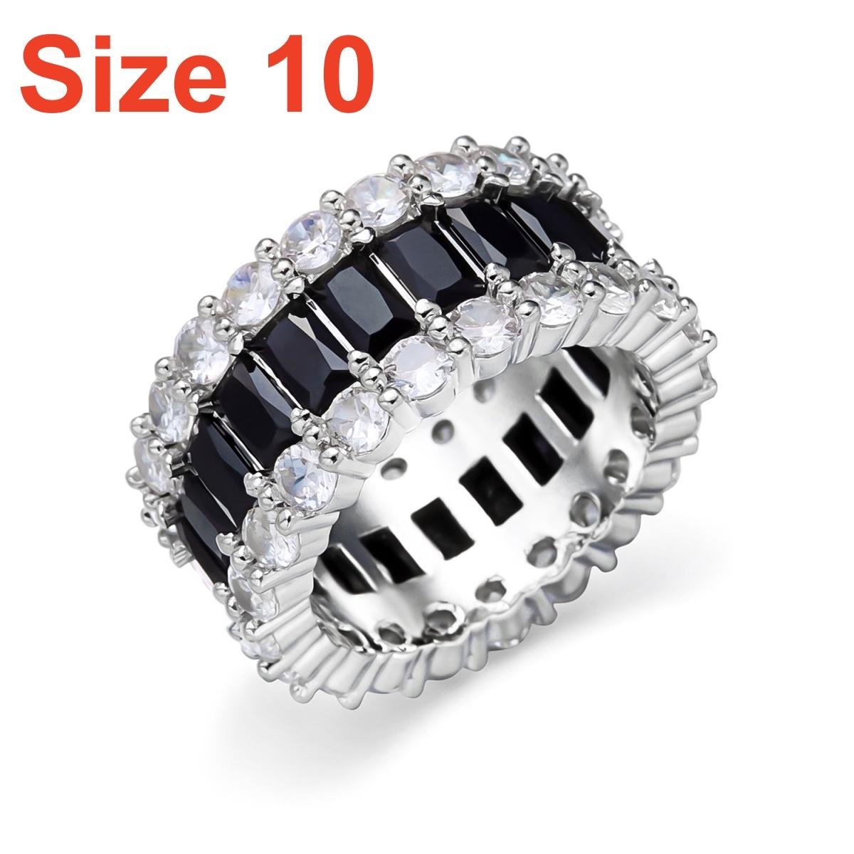 

Minimalist Brass Inlaid Black CZ Zircon Wide Finger Rings For Women Men Punk Trendy Geometric Square Ring Wedding Party Zircon
